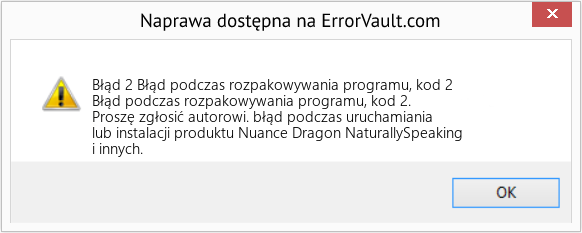 Fix Błąd podczas rozpakowywania programu, kod 2 (Error Błąd 2)