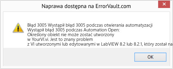 Pobierz Błąd <?php echo $number; ?> (Wystąpił błąd 3005 podczas otwierania automatyzacji) Narzędzie naprawcze Fix Wystąpił błąd 3005 podczas otwierania automatyzacji (Error Błąd 3005)