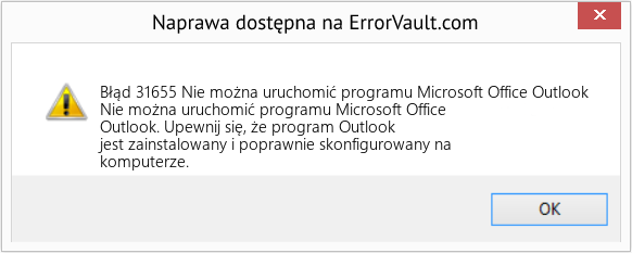 Fix Nie można uruchomić programu Microsoft Office Outlook (Error Błąd 31655)