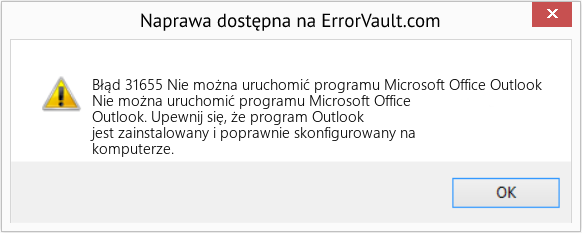 Pobierz Błąd <?php echo $number; ?> (Nie można uruchomić programu Microsoft Office Outlook) Narzędzie naprawcze Fix Nie można uruchomić programu Microsoft Office Outlook (Error Błąd 31655)