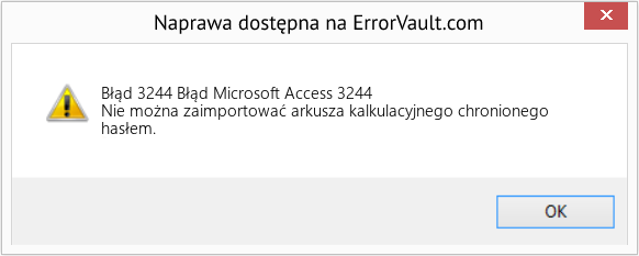 Fix Błąd Microsoft Access 3244 (Error Błąd 3244)