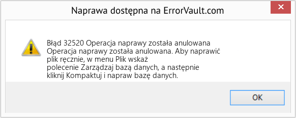 Fix Operacja naprawy została anulowana (Error Błąd 32520)