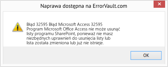 Fix Błąd Microsoft Access 32595 (Error Błąd 32595)