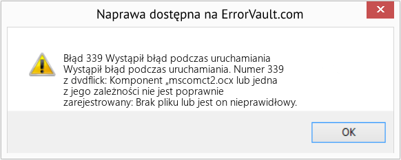 Fix Wystąpił błąd podczas uruchamiania (Error Błąd 339)