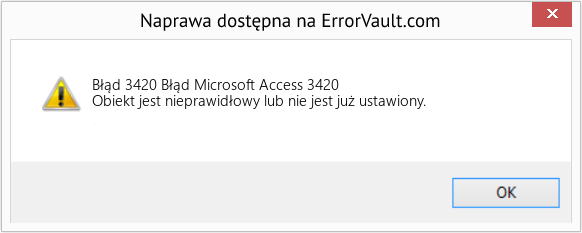 Fix Błąd Microsoft Access 3420 (Error Błąd 3420)