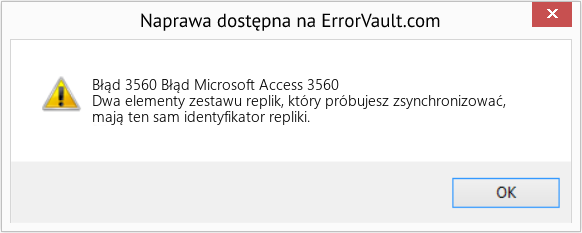 Fix Błąd Microsoft Access 3560 (Error Błąd 3560)