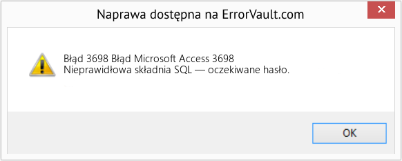 Fix Błąd Microsoft Access 3698 (Error Błąd 3698)