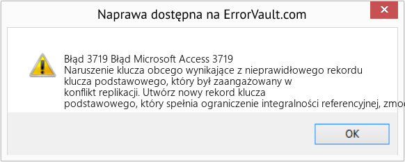 Fix Błąd Microsoft Access 3719 (Error Błąd 3719)