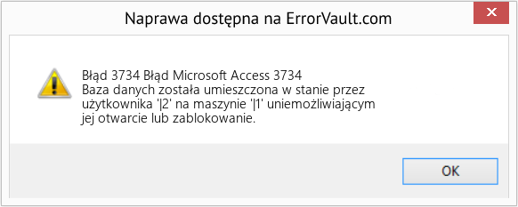 Fix Błąd Microsoft Access 3734 (Error Błąd 3734)
