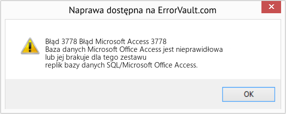Pobierz Błąd <?php echo $number; ?> (Błąd Microsoft Access 3778) Narzędzie naprawcze Fix Błąd Microsoft Access 3778 (Error Błąd 3778)