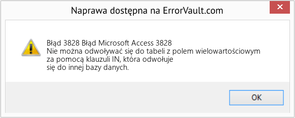 Fix Błąd Microsoft Access 3828 (Error Błąd 3828)