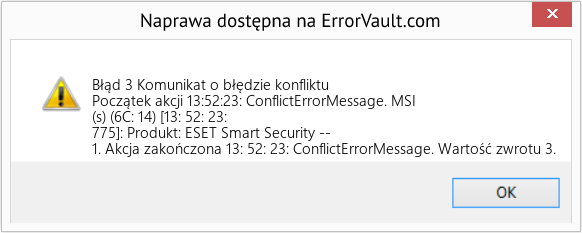 Fix Komunikat o błędzie konfliktu (Error Błąd 3)