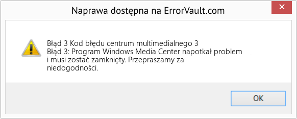Pobierz Błąd <?php echo $number; ?> (Kod błędu centrum multimedialnego 3) Narzędzie naprawcze Fix Kod błędu centrum multimedialnego 3 (Error Błąd 3)