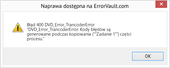 Fix DVD_Error_TrancoderError (Error Błąd 400)