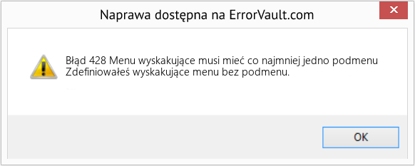Fix Menu wyskakujące musi mieć co najmniej jedno podmenu (Error Błąd 428)
