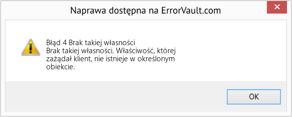 Pobierz Błąd <?php echo $number; ?> (Brak takiej własności) Narzędzie naprawcze Fix Brak takiej własności (Error Błąd 4)