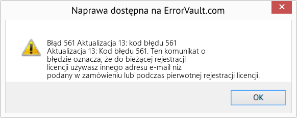 Pobierz Błąd <?php echo $number; ?> (Aktualizacja 13: kod błędu 561) Narzędzie naprawcze Fix Aktualizacja 13: kod błędu 561 (Error Błąd 561)