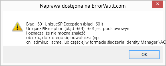 Fix UniqueSPIException (błąd -601) (Error Błąd -601)
