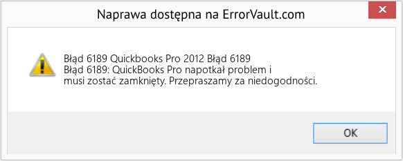 Fix Quickbooks Pro 2012 Błąd 6189 (Error Błąd 6189)