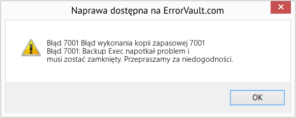 Fix Błąd wykonania kopii zapasowej 7001 (Error Błąd 7001)