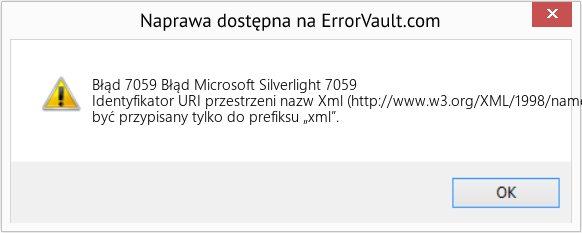 Fix Błąd Microsoft Silverlight 7059 (Error Błąd 7059)