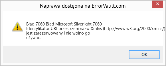 Fix Błąd Microsoft Silverlight 7060 (Error Błąd 7060)