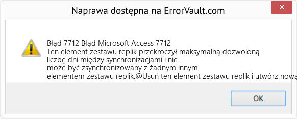 Fix Błąd Microsoft Access 7712 (Error Błąd 7712)