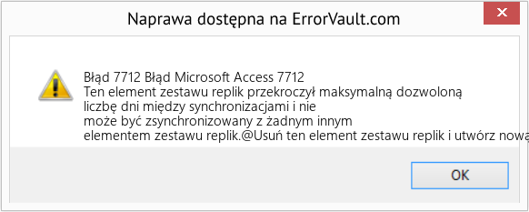 Pobierz Błąd <?php echo $number; ?> (Błąd Microsoft Access 7712) Narzędzie naprawcze Fix Błąd Microsoft Access 7712 (Error Błąd 7712)