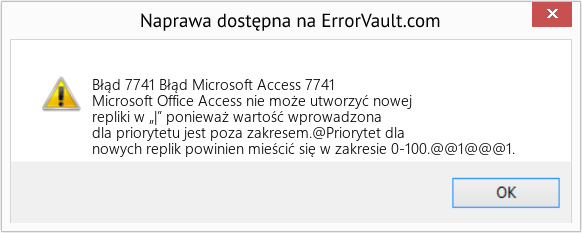 Fix Błąd Microsoft Access 7741 (Error Błąd 7741)