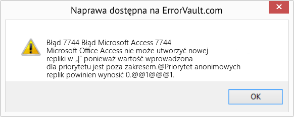 Fix Błąd Microsoft Access 7744 (Error Błąd 7744)
