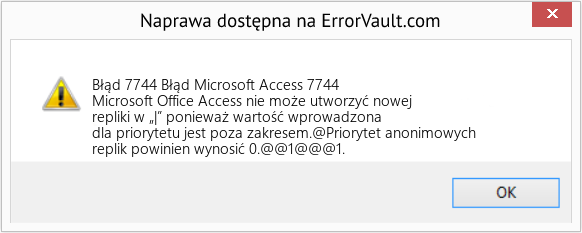 Pobierz Błąd <?php echo $number; ?> (Błąd Microsoft Access 7744) Narzędzie naprawcze Fix Błąd Microsoft Access 7744 (Error Błąd 7744)