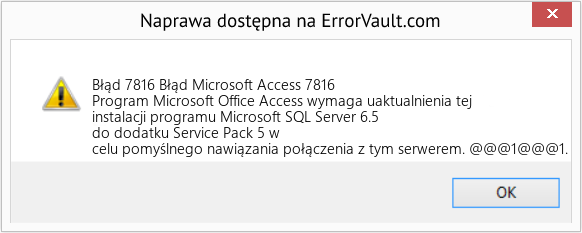 Pobierz Błąd <?php echo $number; ?> (Błąd Microsoft Access 7816) Narzędzie naprawcze Fix Błąd Microsoft Access 7816 (Error Błąd 7816)
