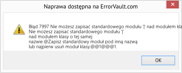 Pobierz Błąd <?php echo $number; ?> (Nie możesz zapisać standardowego modułu '|' nad modułem klasy o tej samej nazwie) Narzędzie naprawcze Fix Nie możesz zapisać standardowego modułu '|' nad modułem klasy o tej samej nazwie (Error Błąd 7997)