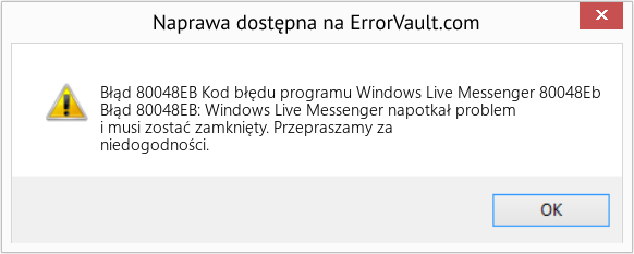 Fix Kod błędu programu Windows Live Messenger 80048Eb (Error Błąd 80048EB)