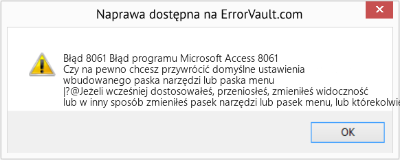 Pobierz Błąd <?php echo $number; ?> (Błąd programu Microsoft Access 8061) Narzędzie naprawcze Fix Błąd programu Microsoft Access 8061 (Error Błąd 8061)