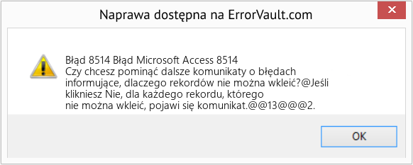 Pobierz Błąd <?php echo $number; ?> (Błąd Microsoft Access 8514) Narzędzie naprawcze Fix Błąd Microsoft Access 8514 (Error Błąd 8514)