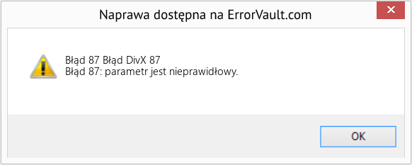 Fix Błąd DivX 87 (Error Błąd 87)