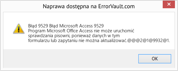 Pobierz Błąd <?php echo $number; ?> (Błąd Microsoft Access 9529) Narzędzie naprawcze Fix Błąd Microsoft Access 9529 (Error Błąd 9529)