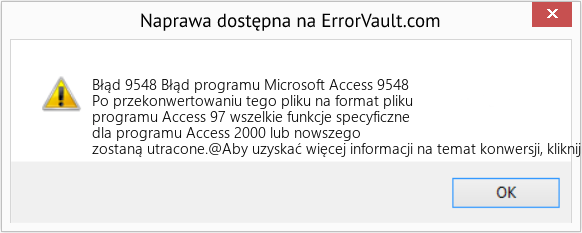 Pobierz Błąd <?php echo $number; ?> (Błąd programu Microsoft Access 9548) Narzędzie naprawcze Fix Błąd programu Microsoft Access 9548 (Error Błąd 9548)