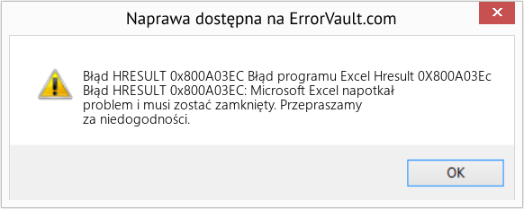 Pobierz Błąd <?php echo $number; ?> (Błąd programu Excel Hresult 0X800A03Ec) Narzędzie naprawcze Fix Błąd programu Excel Hresult 0X800A03Ec (Error Błąd HRESULT 0x800A03EC)