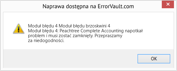Fix Moduł błędu brzoskwini 4 (Error Moduł błędu 4)
