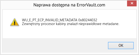Fix 0x80244032 (Error WU_E_PT_ECP_INVALID_METADATA)