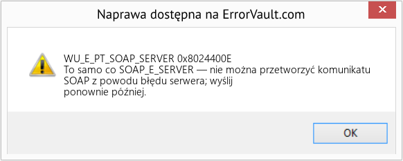 Fix 0x8024400E (Error WU_E_PT_SOAP_SERVER)