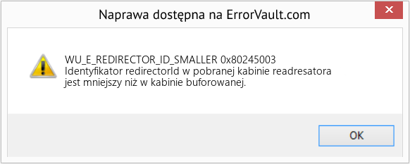 Fix 0x80245003 (Error WU_E_REDIRECTOR_ID_SMALLER)