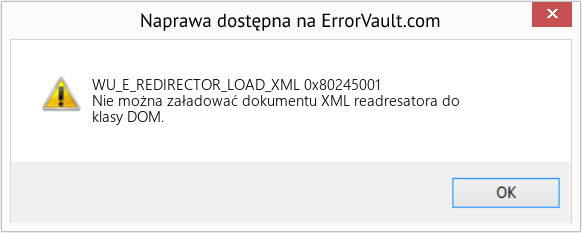 Fix 0x80245001 (Error WU_E_REDIRECTOR_LOAD_XML)