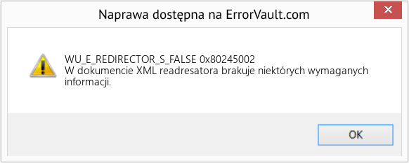 Fix 0x80245002 (Error WU_E_REDIRECTOR_S_FALSE)
