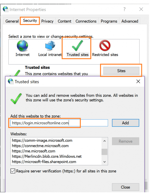 Click on the "Add" button next to "Allow" to add a website to the exceptions list.
Enter the website address and click "Add" to save the exception.