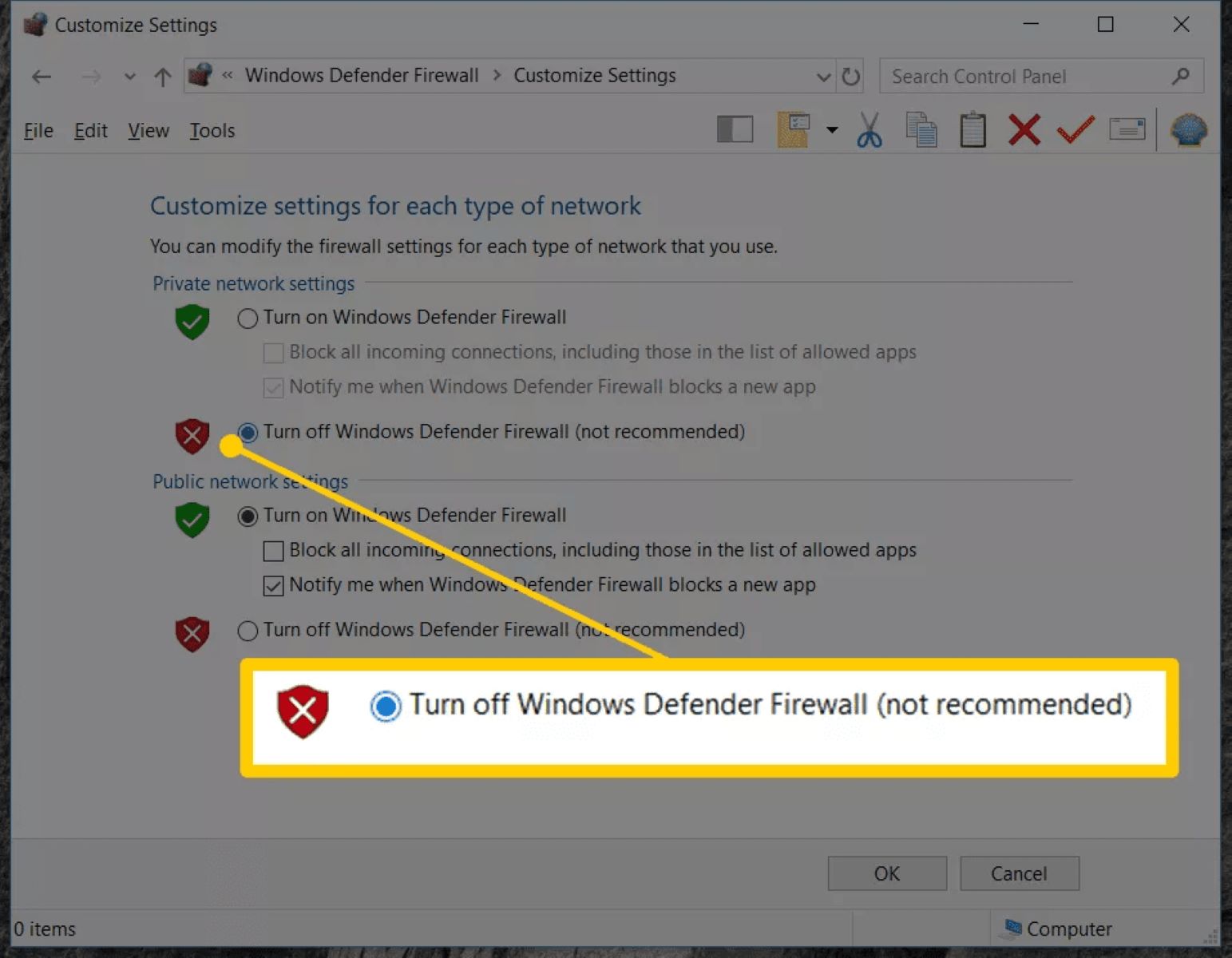 If you have any third-party antivirus or firewall software installed, temporarily disable them.
Open the settings or preferences of your security software.