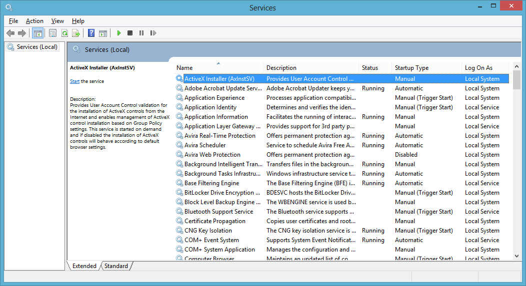 In the System Configuration Utility, select the "Services" tab.
Click on the "Open Services" button to open Services.msc.