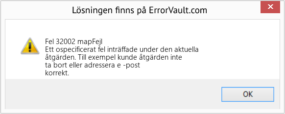 Fix mapFejl (Error Fel 32002)